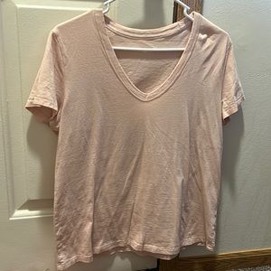 Pink v neck tee